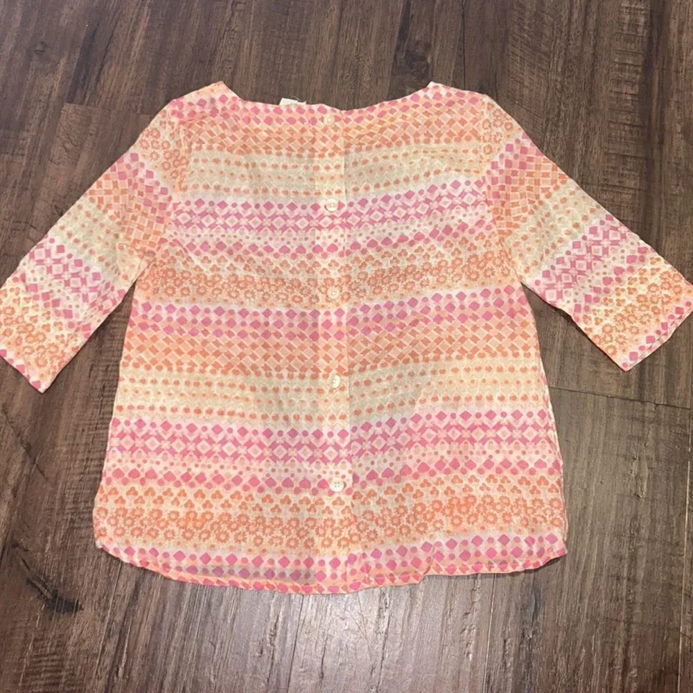 Crewcuts (J Crew) Girls Colorful Top, Size 6/7